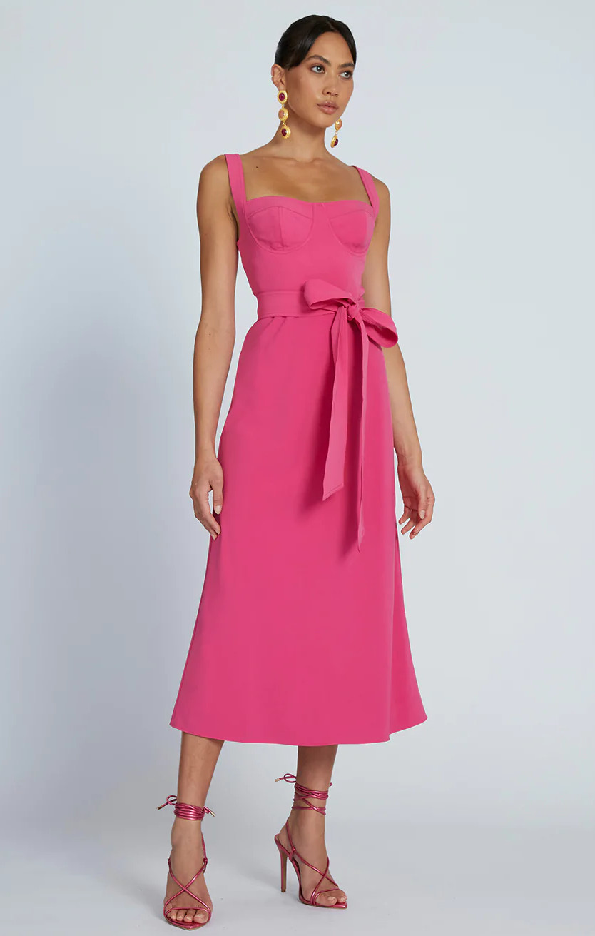 Pink midi clearance formal dress