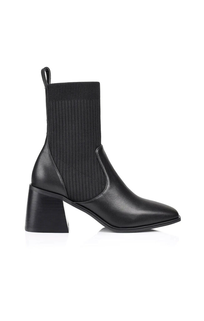 SIREN LAZER ANKLE BOOTS BLACK | ENHANCE U