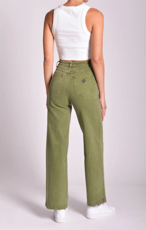 ABRAND 94 HIGH WIDE JEANS OLIVE