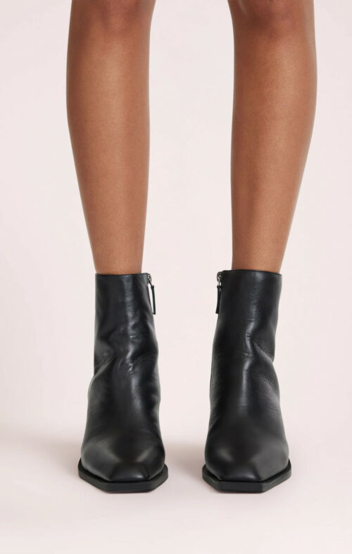 NUDE LUC DELPHINE LEATHER BOOT BLACK