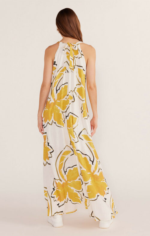 MINKPINK ZURI HALTER NECK MAXI DRESS PALM