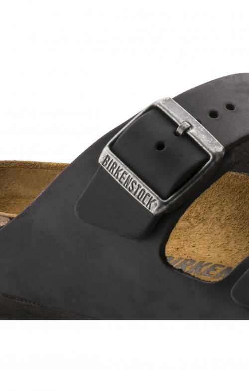 BIRKENSTOCK ARIZONA BLACK OILED LEATHER