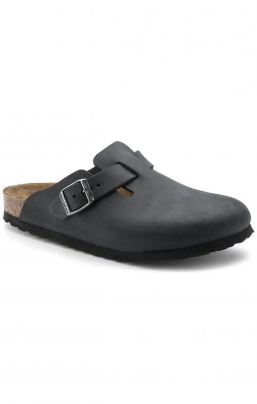 birkenstock boston oiled leather black