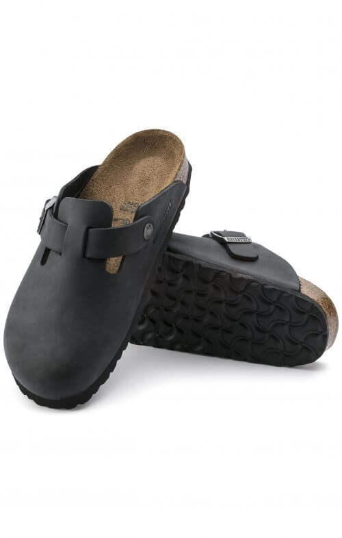 BIRKENSTOCK BOSTON OILED LEATHER BLACK