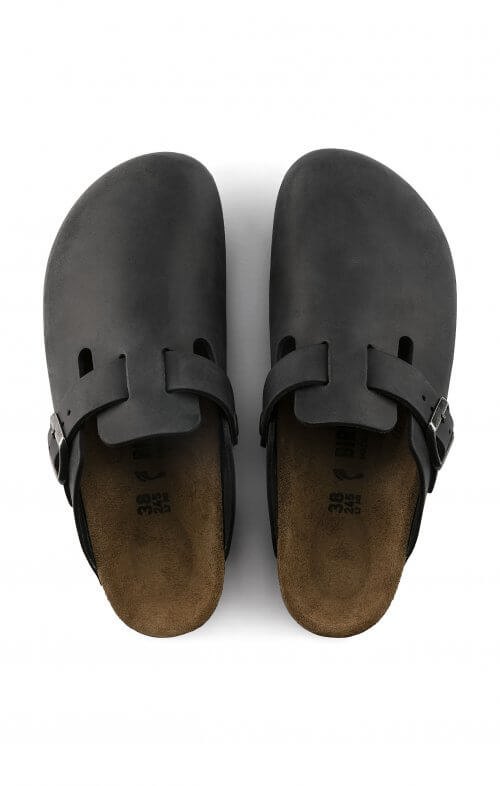 BIRKENSTOCK BOSTON OILED LEATHER BLACK