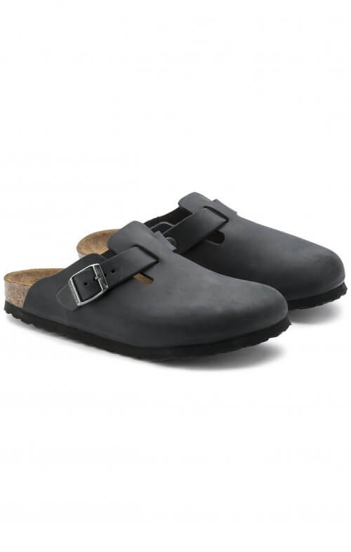 BIRKENSTOCK BOSTON OILED LEATHER BLACK