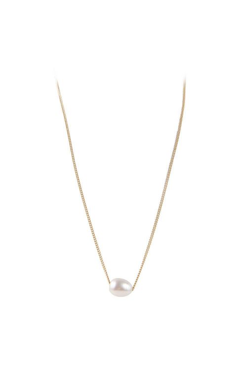 FAIRLEY NECKLACE PEARL TEARDROP GOLD MINI