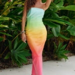 RUNAWAY MALIBU MIDI DRESS MULTI