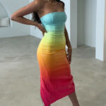 RUNAWAY MALIBU MIDI DRESS MULTI