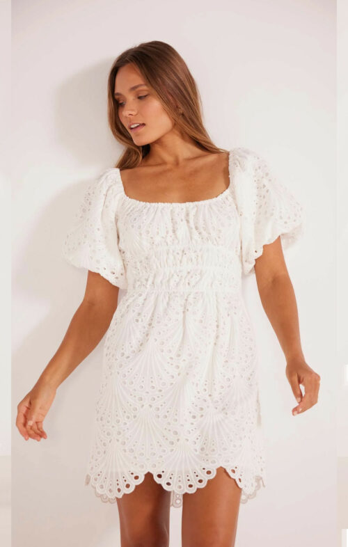 MINKPINK LAVISSA MINI DRESS BRODERIE