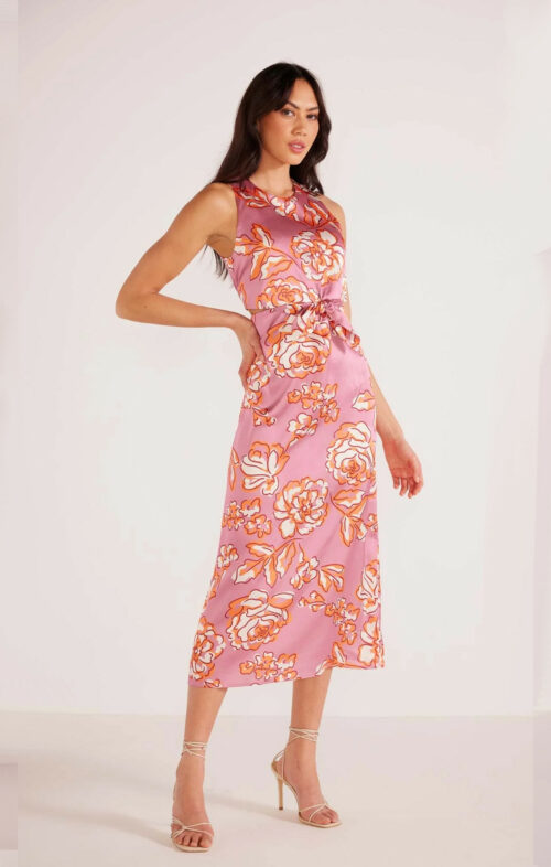 MINKPINK MANDEVILLA TIE MIDI DRESS