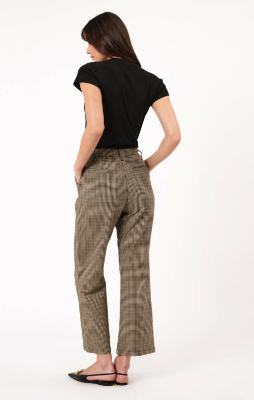 ROLLAS HEIDI PANT BROWN CHECK