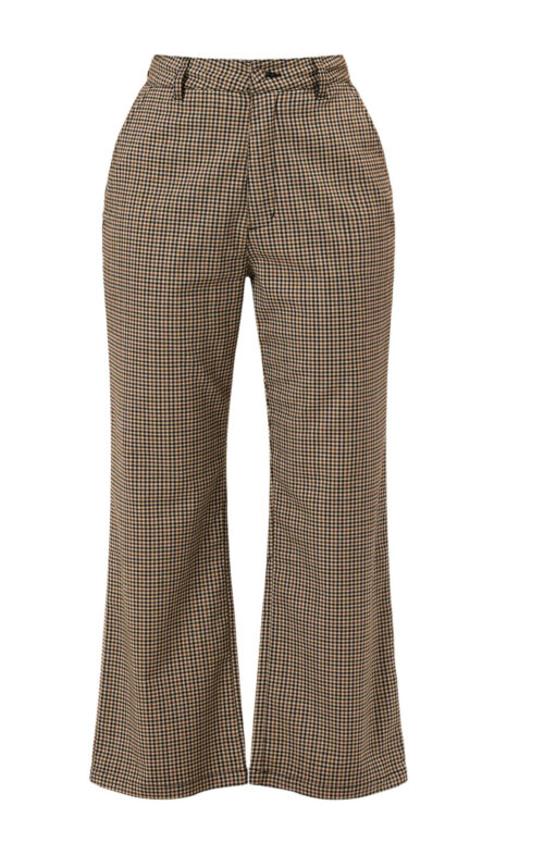 ROLLAS HEIDI PANT BROWN CHECK