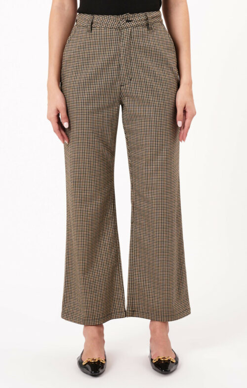 ROLLAS HEIDI PANT BROWN CHECK