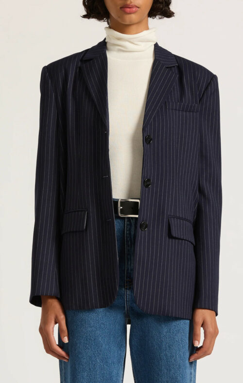 NUDE LUCY BAILEY PINSTRIPE BLAZER NAVY