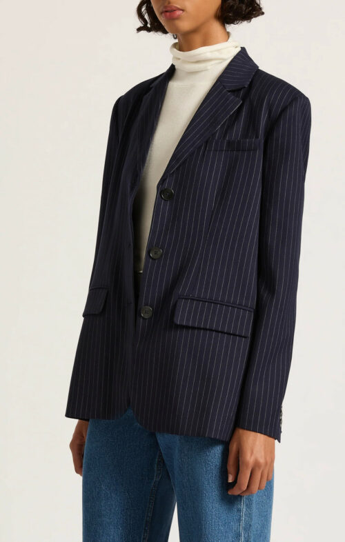 NUDE LUCY BAILEY PINSTRIPE BLAZER NAVY