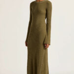 NUDE LUCY GAIA KNIT DRESS OLIVE