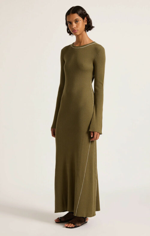 NUDE LUCY GAIA KNIT DRESS OLIVE