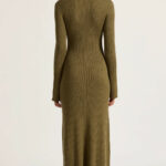 NUDE LUCY GAIA KNIT DRESS OLIVE