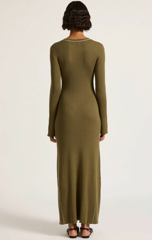 NUDE LUCY GAIA KNIT DRESS OLIVE