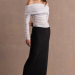 SOVERE RISE MESH DRESS BLACK CHALK