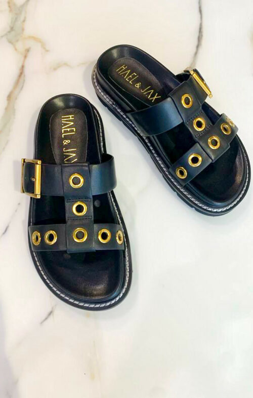 HAEL & JAX MONET SLIDE BLACK