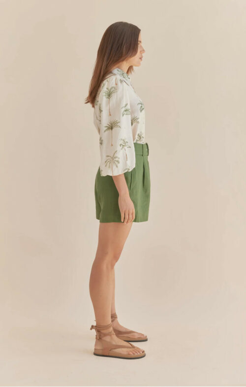 AMELIUS PALMA RAMIE PUFF SLEEVE SHIRT