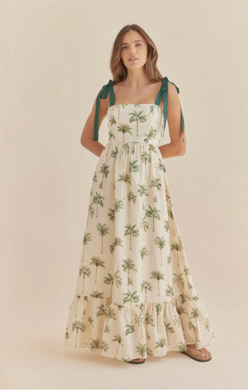 AMELIUS PALMA RAMIE TIERED MAXI DRESS