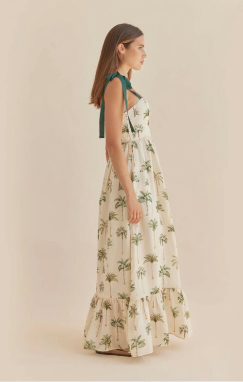 AMELIUS PALMA RAMIE TIERED MAXI DRESS