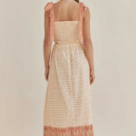 AMELIUS PEACH PAISLEY MAXI SKIRT