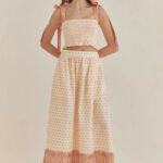 AMELIUS PEACH PAISLEY MAXI SKIRT