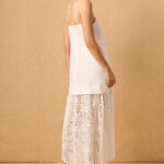 MON RENN AGUA ANGLAISE DRESS WHITE