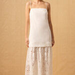 MON RENN AGUA ANGLAISE DRESS WHITE