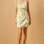MON RENN ISLE MINI DRESS PALM PRINT