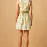MON RENN ISLE MINI DRESS PALM PRINT