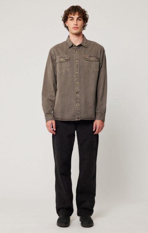 ROLLAS MEN TRAILER DRILL SHIRT BROWN