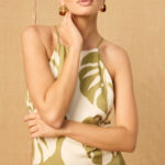 MON RENN MIDSUMMER PALM APRON DRESS