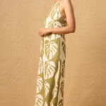MON RENN MIDSUMMER PALM APRON DRESS