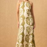 MON RENN MIDSUMMER PALM APRON DRESS