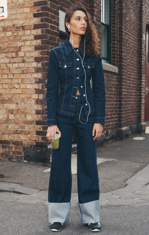 ROLLAS SAILOR JEAN RILEY BLUE CUFF LONG