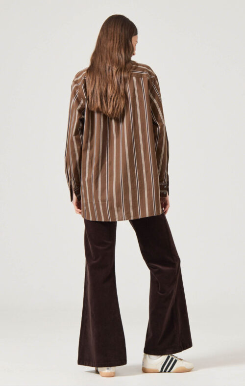 ROLLAS BROWNSTONE SHIRT COCOA STRIPE