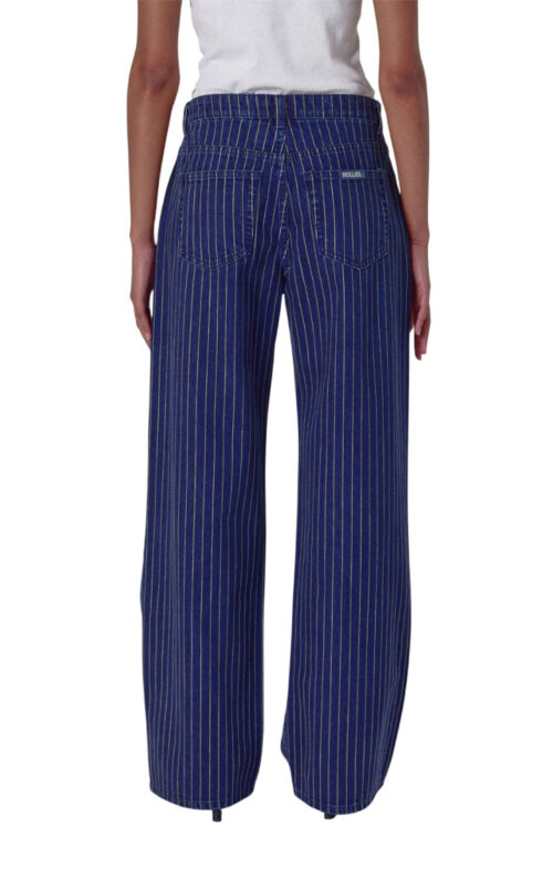 ROLLAS KATE BAGGY JEAN INDIGO STRIPE