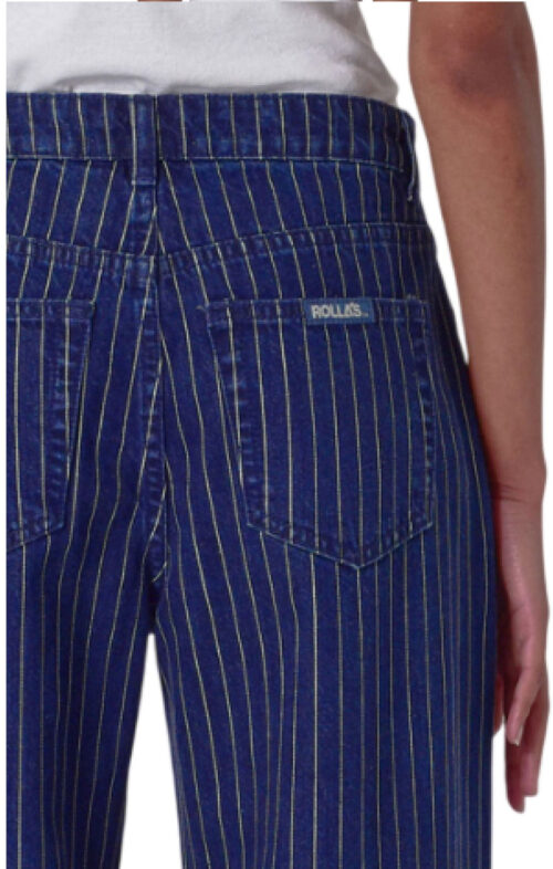 ROLLAS KATE BAGGY JEAN INDIGO STRIPE