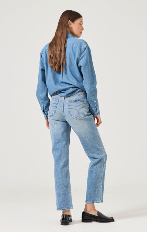 ROLLAS LOULOU STRAIGHT LEG JEAN LENNON BLUE