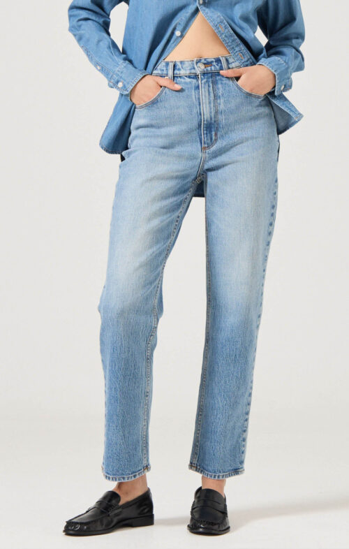 ROLLAS LOULOU STRAIGHT LEG JEAN LENNON BLUE