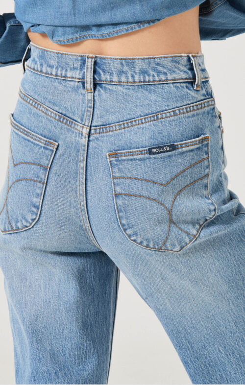 ROLLAS LOULOU STRAIGHT LEG JEAN LENNON BLUE