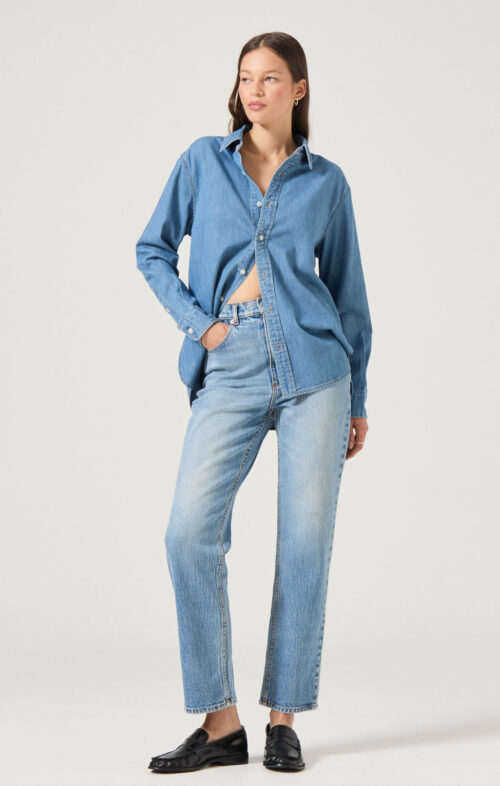 ROLLAS LOULOU STRAIGHT LEG JEAN LENNON BLUE