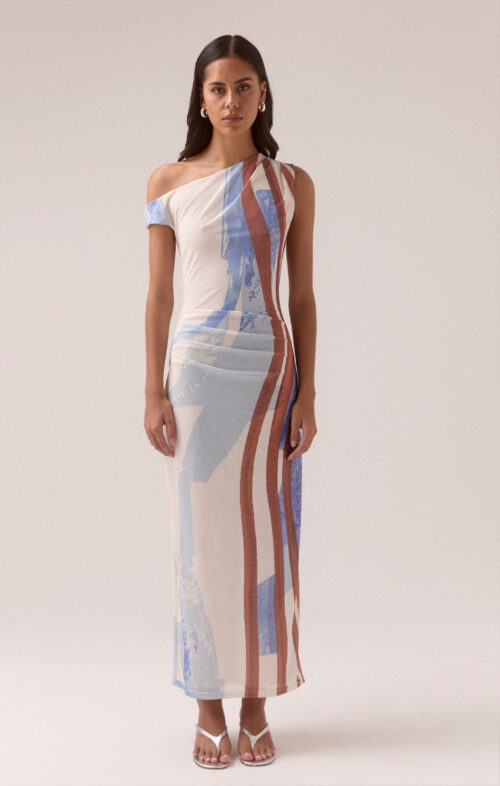 SOVERE HUNTER MESH DRESS BLUE SPICE