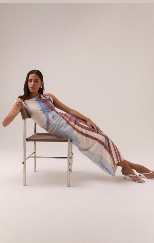 SOVERE HUNTER MESH DRESS BLUE SPICE