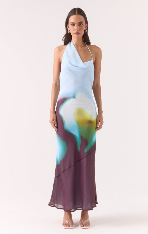 SOVERE ZINNIA MESH MAXI DRESS AZURE